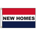 New Homes 3' x 5' Message Flag with Heading and Grommets